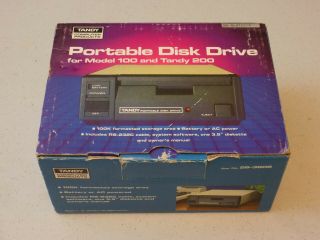 Vintage Tandy Portable Disk Drive For Tandy Model 100 / 200,  Complete