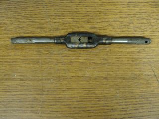 Vintage Gtd Greenfield Tap And Die No.  0 Adjustable Tap Wrench - Made In Usa