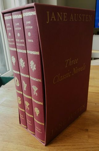 Folio Society - Jane Austen 3 Classic Novels In Slip Case.  1997.  Perfect Cond
