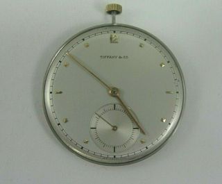 Vintage Movado Tiffany & Co.  Pocket Watch Movement 17j Swiss