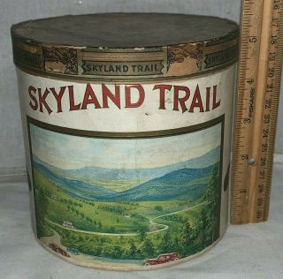 Antique Rare Skyland Trail Cigar Box N/ Tin Can Vintage Tobacco Car Auto Tampa
