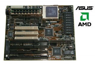 Asus Pvi - 486sp3 486 Motherboard With Amd Dx4 100mhz Cpu And Ram
