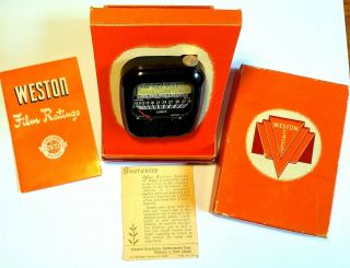 Weston Cadet 852 Exposure Meter,  W.  Execptional Box And Papers