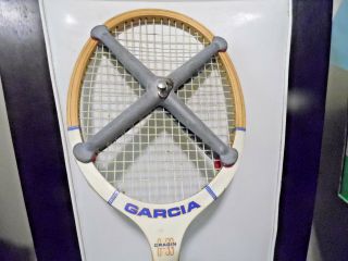 Vintage Garcia Cragin C - 33 4 1/2l Grip Wood Tennis Racquet Usa W/ Metal Brace