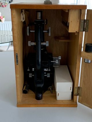 Watson Barnet Microscope In Wooden Box With Slides And Spare Objectives