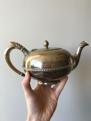 Antique Vintage Set Of 3 Silver Teapots Gorham Co 2