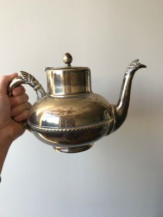 Antique Vintage Set Of 3 Silver Teapots Gorham Co 3