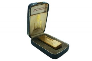 Classic Gold Swiss Butane Dunhill Rollalite Cigarette Cigar Lighter & Case