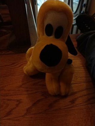 Vintage Pluto Dog 10 " Disneyland Walt Disney World Plush Toy