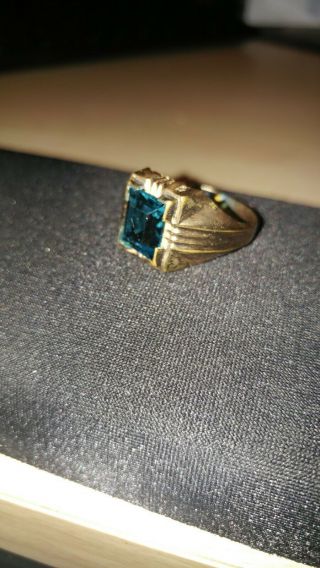 Vintage 14k Gold Plated Costume Jewelry Mens Ring Size 11