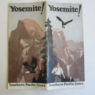 Old Vintage 1927 - S.  P.  Railroad - Yosemite - Travel Brochure - Maurice Logan
