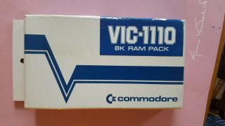 Ultra Rare Vintage Japanese Commodore Vic 20 8k Ram Pack - Vic 1000 Series Mib