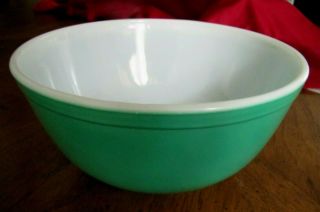 Vtg Pyrex Green Of Primary Colors Set Kitchen Nesting Mixing Bowl 2.  5 Qt 403