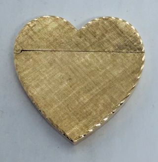 Tiffany & Co.  Vintage Solid 14k Yellow Gold Heart Shaped Lighter