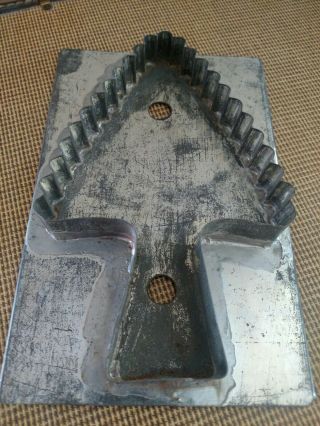 Antique Vintage Christmas Tree Tin Metal Flatback Cookie Cutter.  Large Size