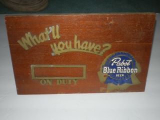 Vintage Papst Blue Ribbon Beer Sign/wood & Metal