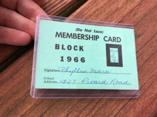 Vintage Authentic 1966 Ohio State Football Games Block O Membership Ticket,  Card