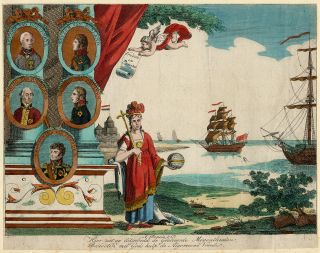 Antique Master Print - Treaty Of Paris - 1814 - Peace - Emblem - Poncia - Ca.  1820