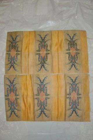 Antique Chinese Qing Dynasty Silk Brocade Panels