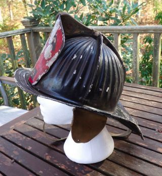 Antique Cairns & Brothers Aluminum Firemans Helmet With Painted Name " Chick " Nr