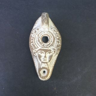 Rare Ancient Egyptian Style Stone Oil Lamp Museum Quality Htf