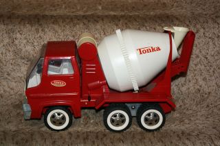 Vintage Tonka Cement Mixer Truck Large Metal Die Cast Red