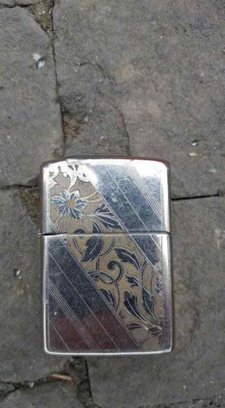 Vintage Zippo Lighter.  Silver Plate