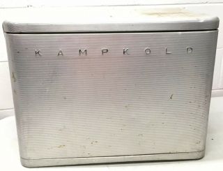 Vintage Rare Kampkold Aluminum Cooler Ice Chest Kamplite Kampkook