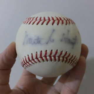Hof Waite Hoyt Vintage Authentic Autographed Baseball Rawlings Mlb Ny Yankees