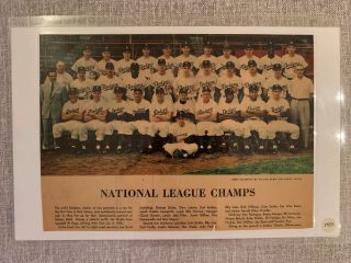 1953 Brooklyn Dodgers Baseball Premium Photo