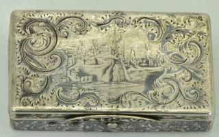 Imperial Russian 84 Silver&niello Engraved Cigarette/tobacco Case/snuff Box.  1846