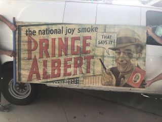 1930’s Prince Albert Tobacco Canvas Banner 94x40 Advertising Sign