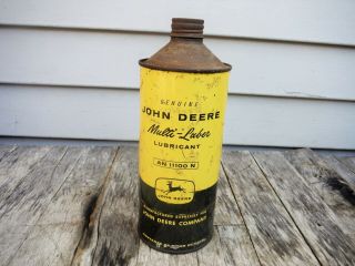Vintage 1 Quart John Deere Multi Lubricant Oil Can 4 Legged Deere