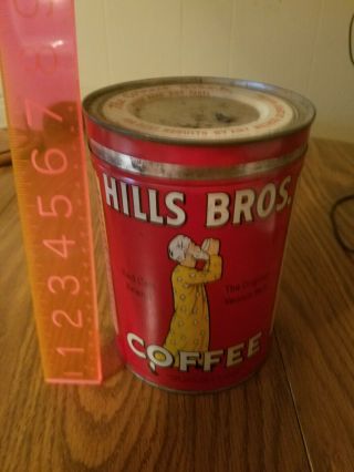 Vintage Hills Bros.  Red Can Brand Coffee Can 2