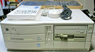 Gateway 2000 Dos Windows 95 Dual Boot Computer 3.  5 5.  25 Floppy Sound Blaster Isa