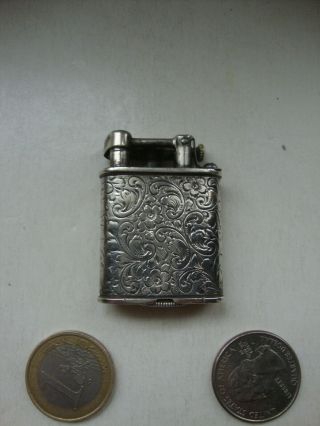 Vintage Sterling Silver No Dunhill Unique Lift Arm Pocket Cigarette Lighter