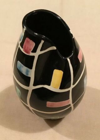 Classic Mid Century (late 50s/ 60s) West German Zell Schmider Hand Painted Vase.