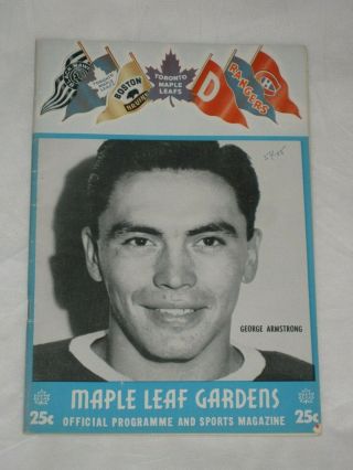 October 27 1955 Maple Leaf Gardens Official Program Toronto V Montreal Canadiens