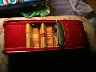 Vintage Bandai 1960s Tin Friction Red Ford Thunderbird Convertible