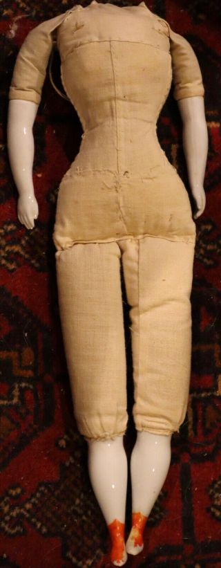 Antique German Doll Body For China Head,  14 " Tall & 3 1/2 " Across Shoulders