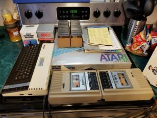 Atari 800xl Vintage Computer Game System With Controllers In Opened Box Rare