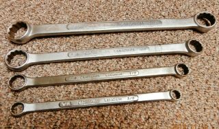 Vintage Craftsman Vanadium Box - End Wrenches Set Of (4) - Ci Series - Underlined C