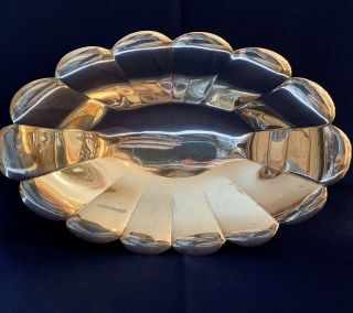 Sterling Reed And Barton Scalloped Dish Plus Sterling Double Jigger