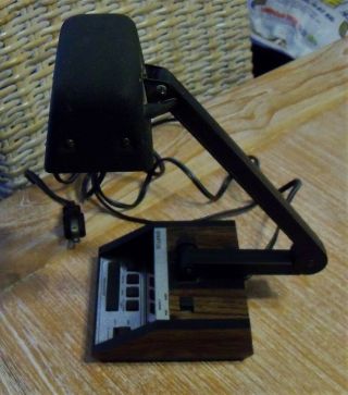 Vintage Spartus Desk Lamp with digital Alarm Clock 1401 Hong Kong retro 2