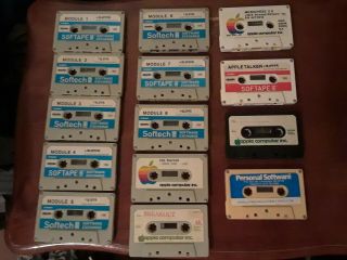 (14) Apple Ii Vintage Computer Software Cassettes: Star Trek,  Appletalker