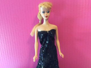 Vintage Barbie Blonde Ponytail Doll With Clothes