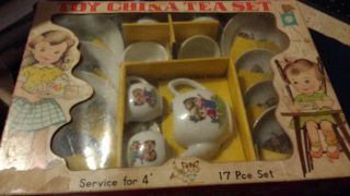 Vintage 17 Piece Child/miniature China Tea Set Service For 4 Japan