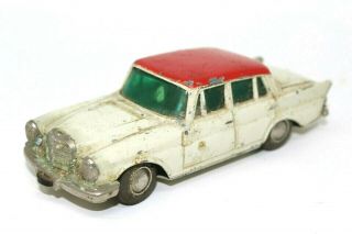Vintage Schuco Micro Racer 1038 Mercedes 200s Western Germany Wind Up Toy Car