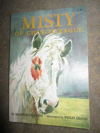 Vtg Pb Book,  Misty Of Chincoteague By Marguerite Henry,  1975 (7th Printing)