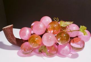 Vintage Lucite Acrylic Grapes 1960s Mid Century Modern Rare Color